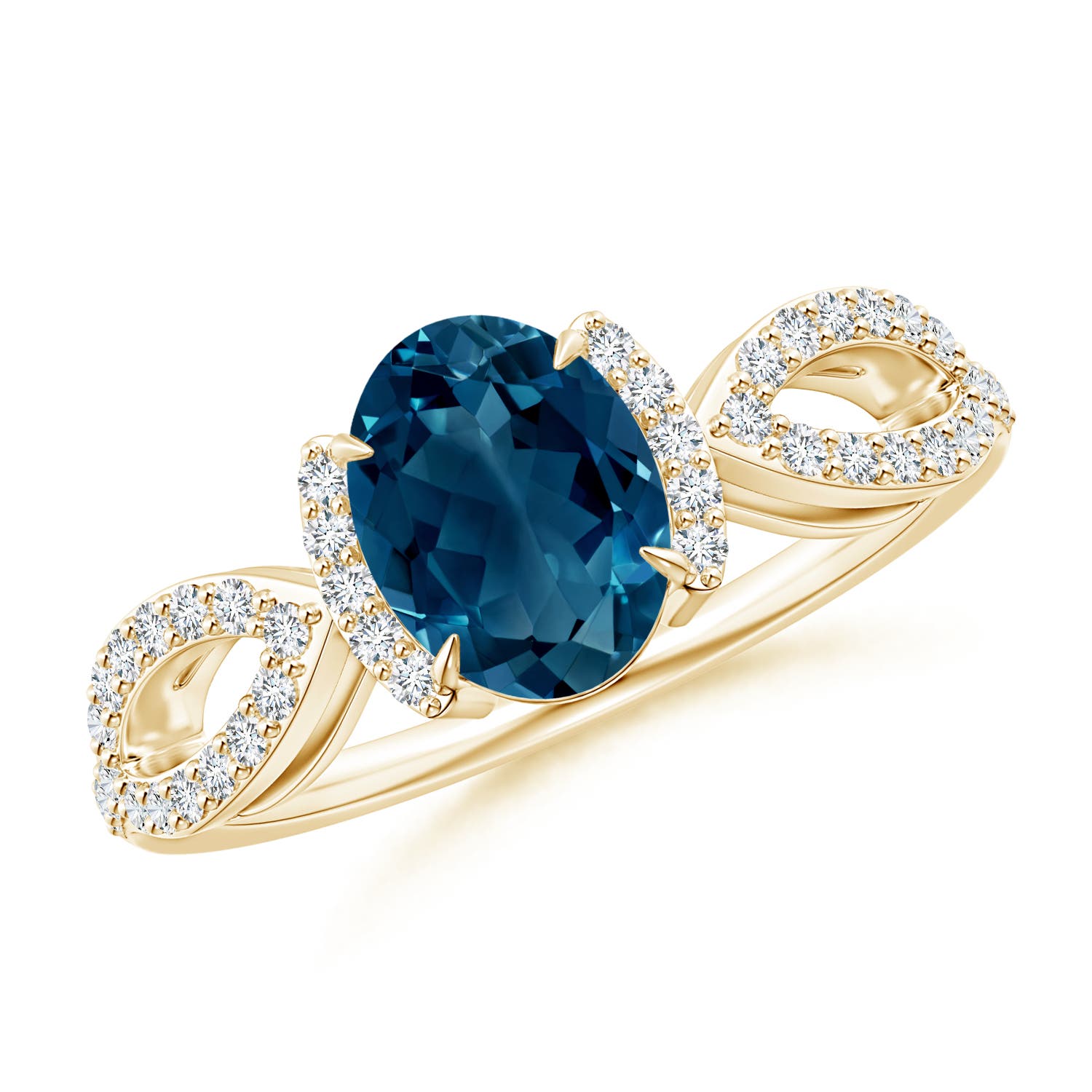 AAAA - London Blue Topaz / 1.75 CT / 14 KT Yellow Gold