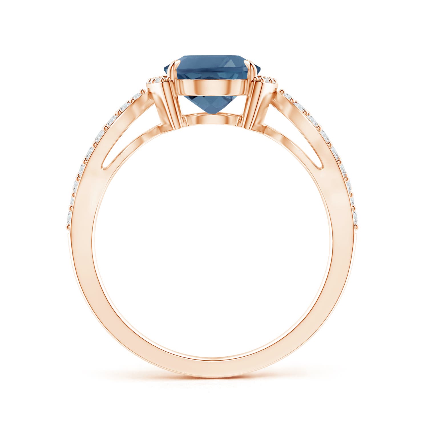 A - London Blue Topaz / 2.57 CT / 14 KT Rose Gold