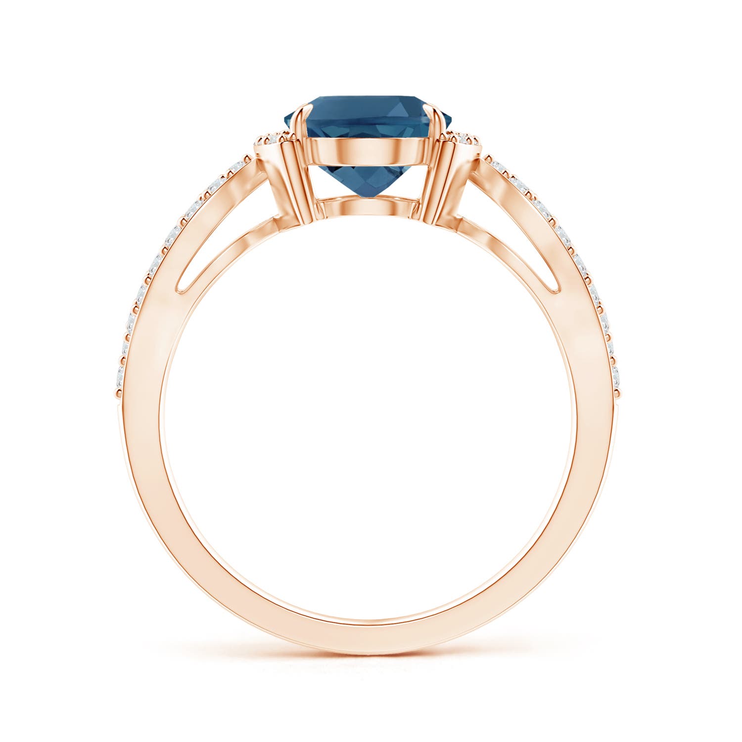 AA - London Blue Topaz / 2.57 CT / 14 KT Rose Gold