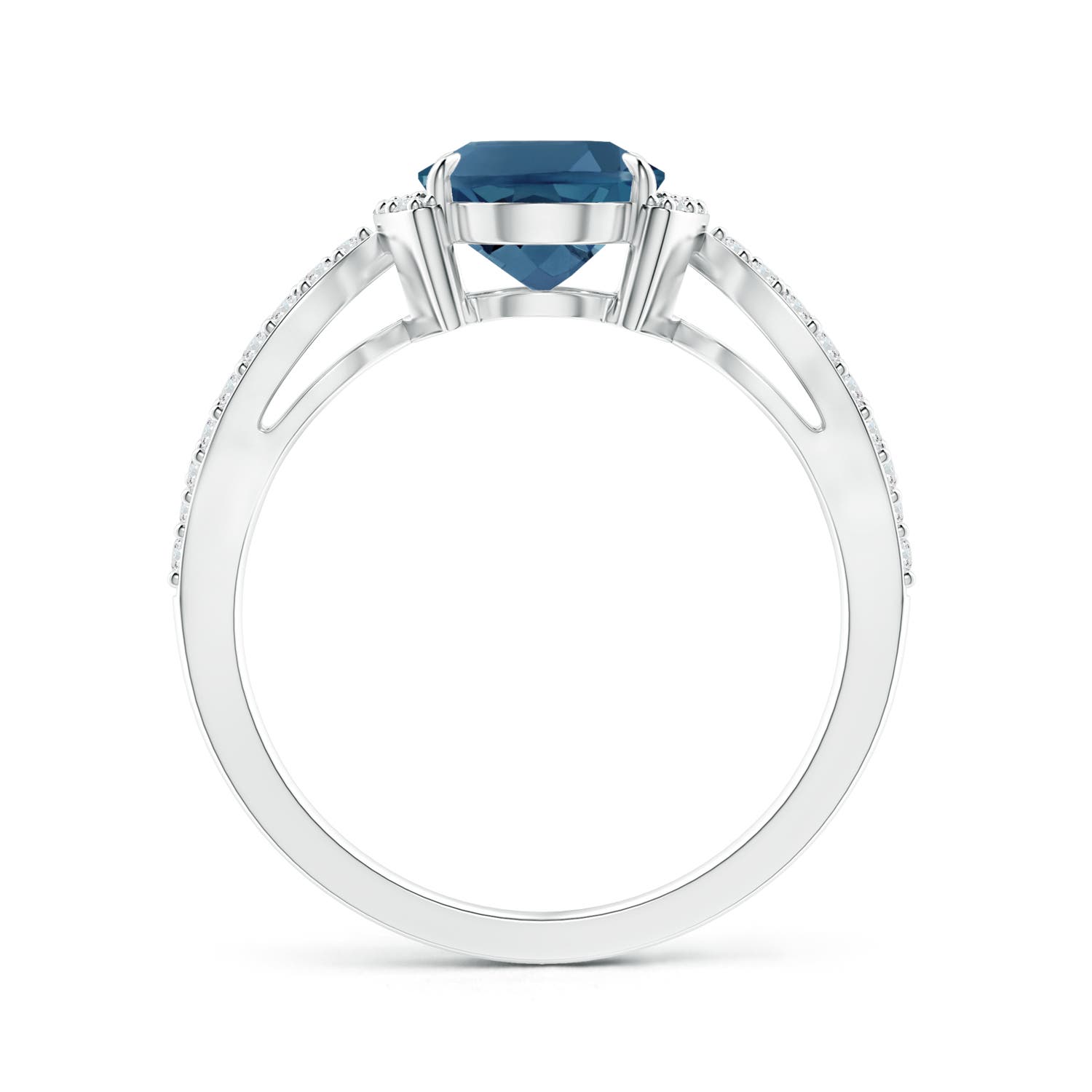 AA - London Blue Topaz / 2.57 CT / 14 KT White Gold