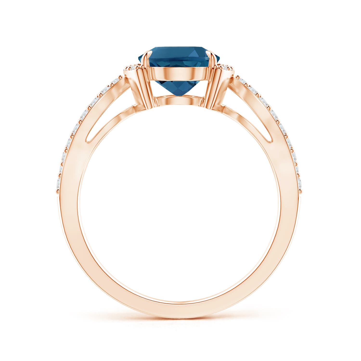 AAA - London Blue Topaz / 2.57 CT / 14 KT Rose Gold