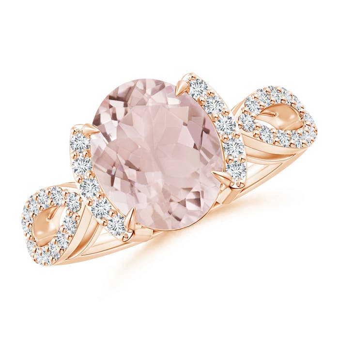 A - Morganite / 2.88 CT / 14 KT Rose Gold