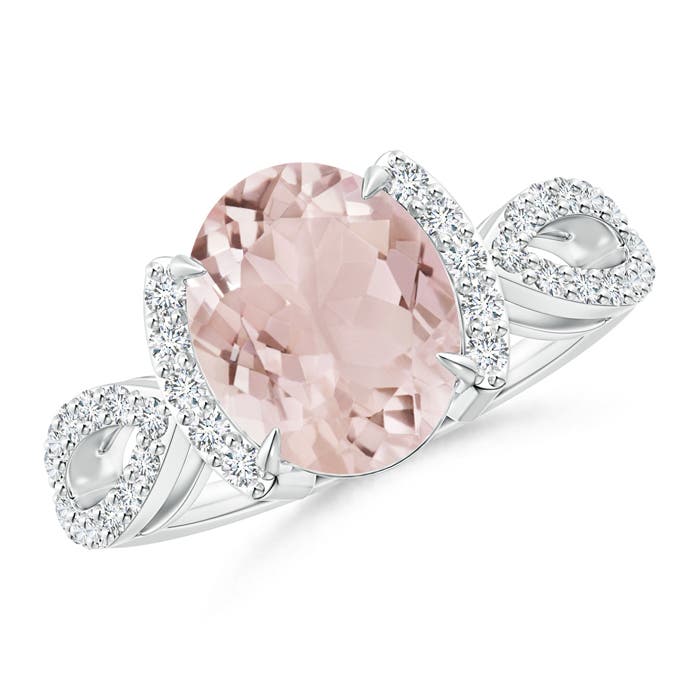 A - Morganite / 2.88 CT / 14 KT White Gold