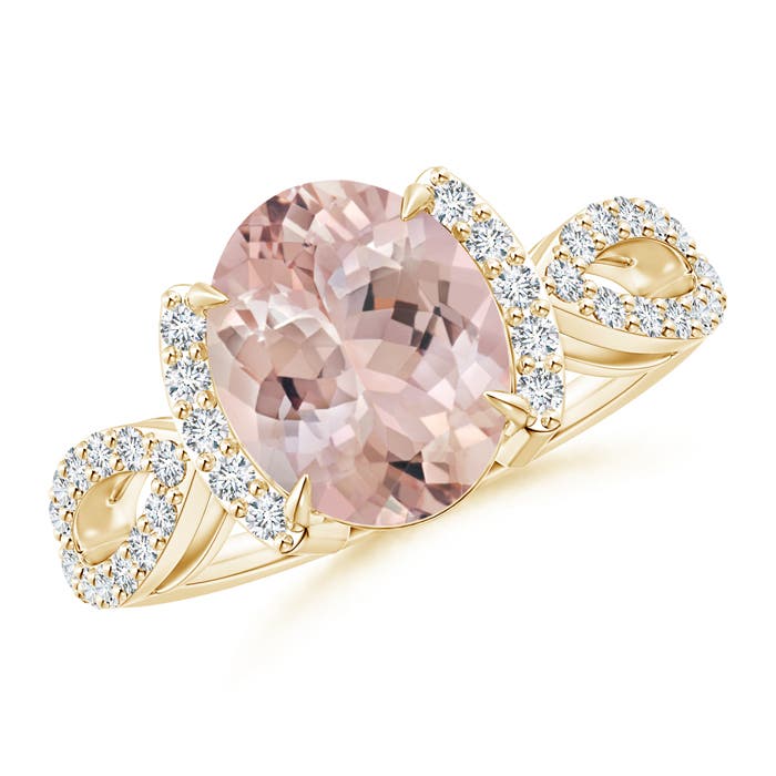 AA - Morganite / 2.88 CT / 14 KT Yellow Gold