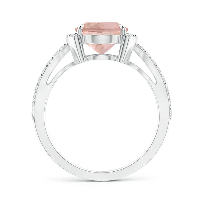 AAA - Morganite / 2.88 CT / 14 KT White Gold