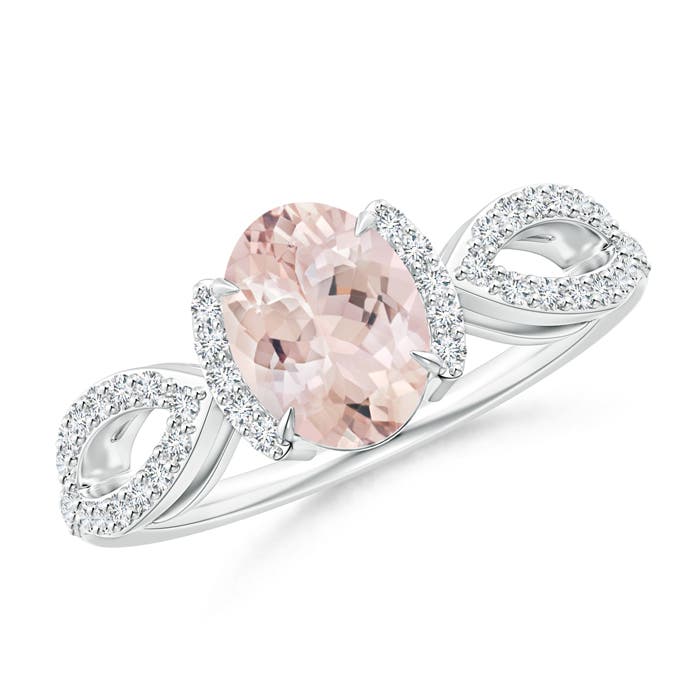 AA - Morganite / 1.35 CT / 14 KT White Gold