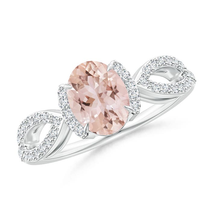 AAA - Morganite / 1.35 CT / 14 KT White Gold