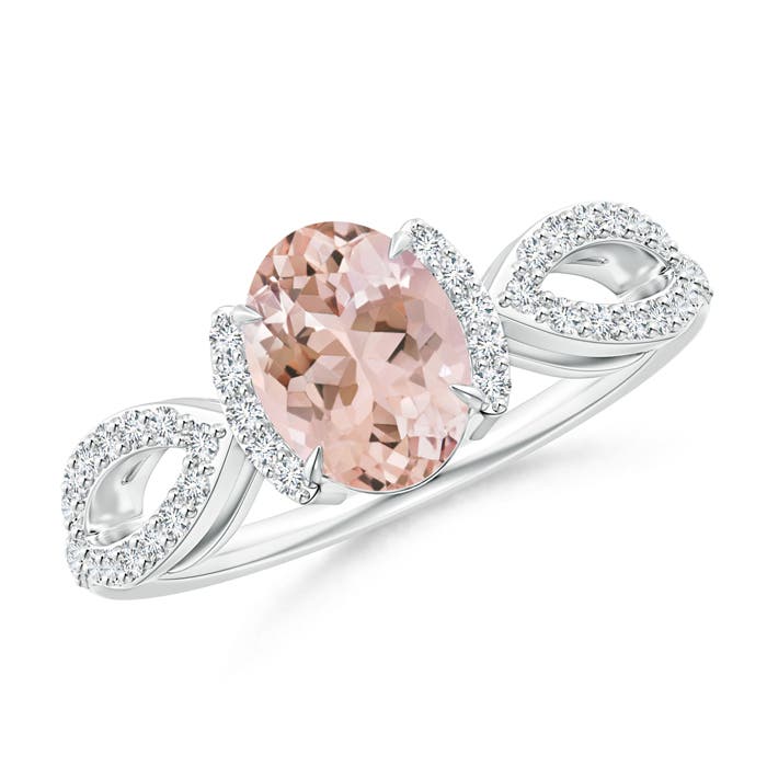 AAAA - Morganite / 1.35 CT / 14 KT White Gold