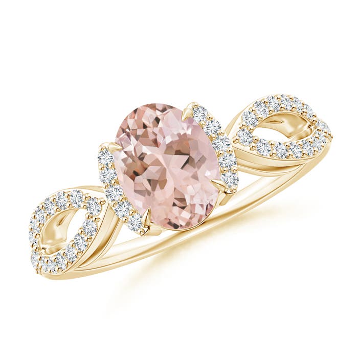 AAAA - Morganite / 1.35 CT / 14 KT Yellow Gold