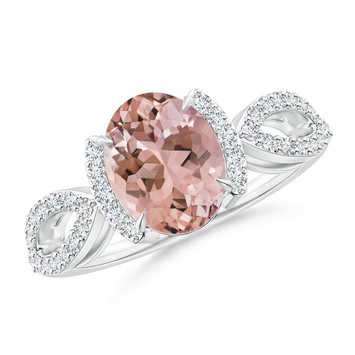 AAAA - Morganite / 1.97 CT / 14 KT White Gold