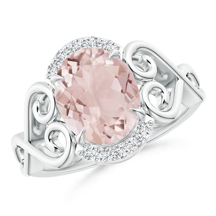 A - Morganite / 2.6 CT / 14 KT White Gold