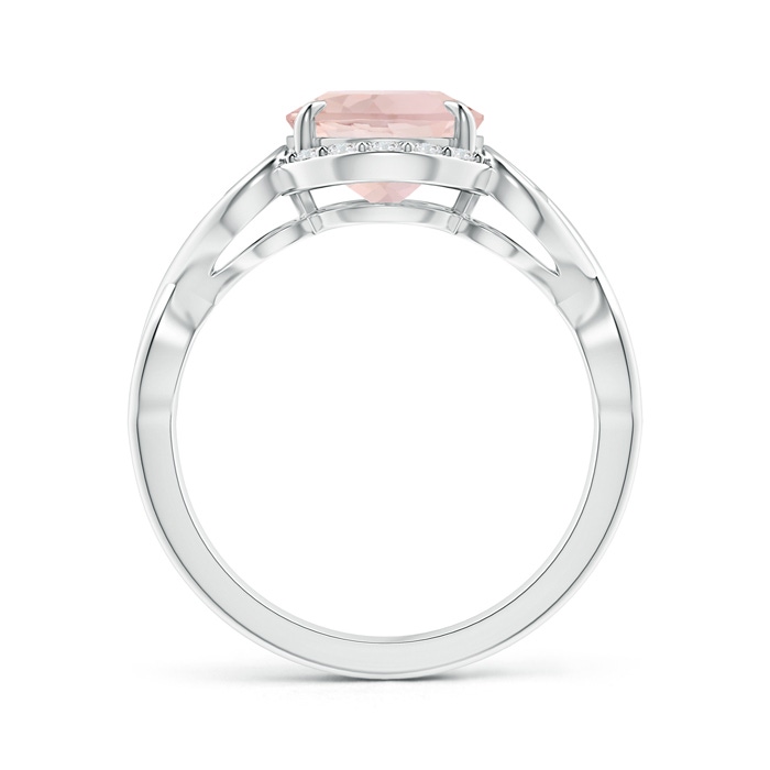 10x8mm A Vintage Inspired Oval Morganite Ring with Diamond Accents in White Gold side 199