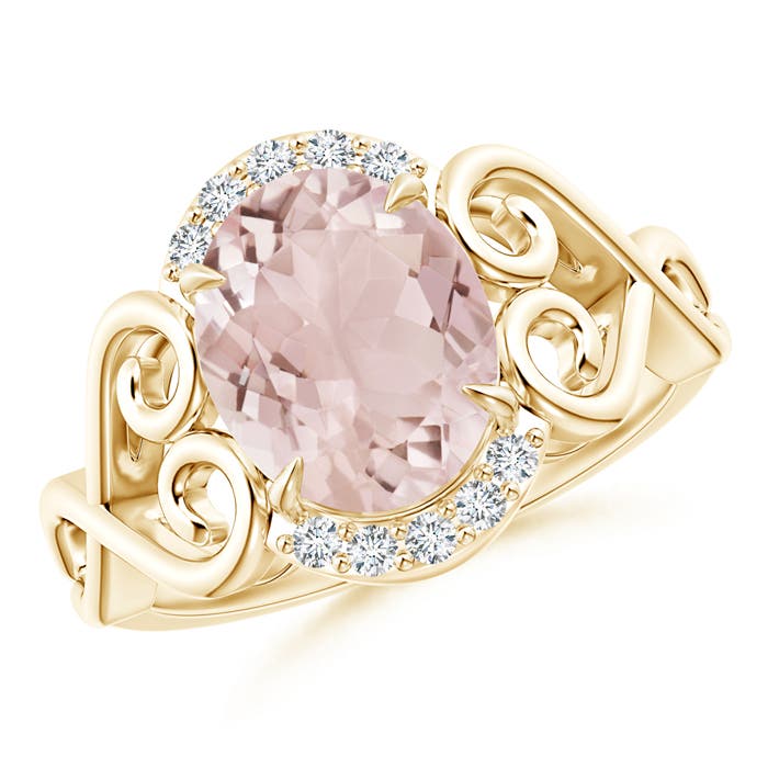 A - Morganite / 2.6 CT / 14 KT Yellow Gold