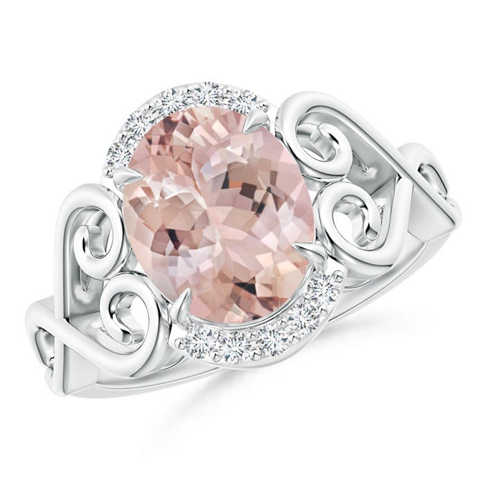 AA - Morganite / 2.6 CT / 14 KT White Gold