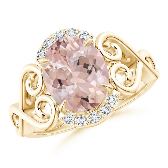 AA - Morganite / 2.6 CT / 14 KT Yellow Gold