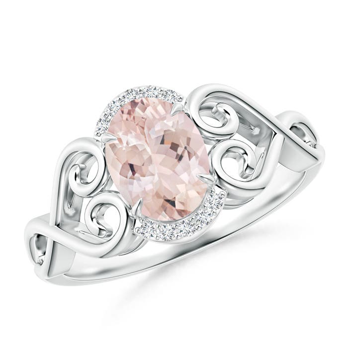 AA - Morganite / 1.16 CT / 14 KT White Gold