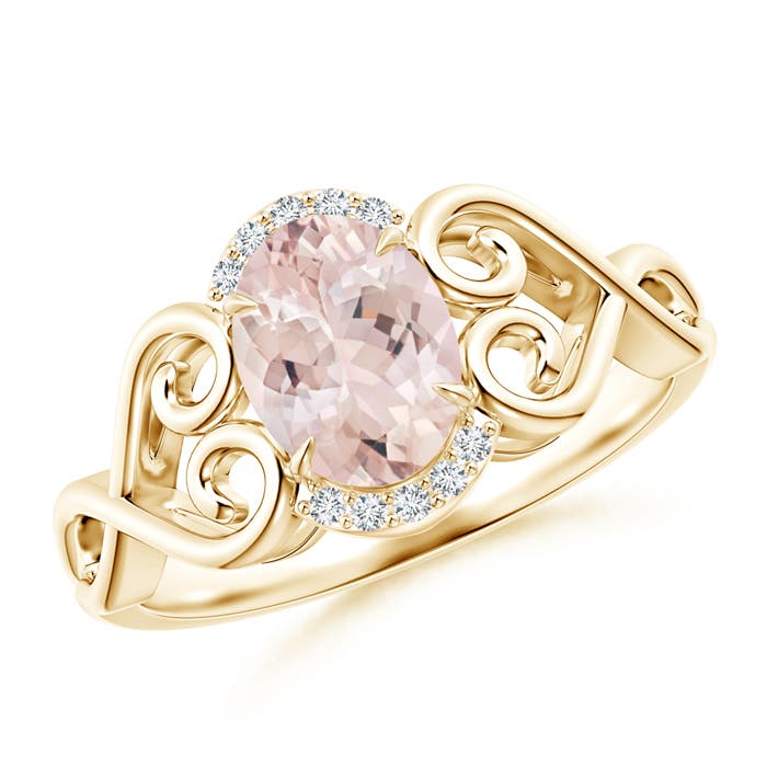 AA - Morganite / 1.16 CT / 14 KT Yellow Gold