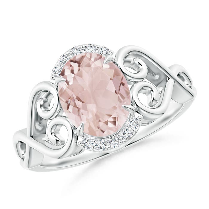 A - Morganite / 1.73 CT / 14 KT White Gold