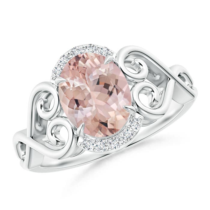 AA - Morganite / 1.73 CT / 14 KT White Gold