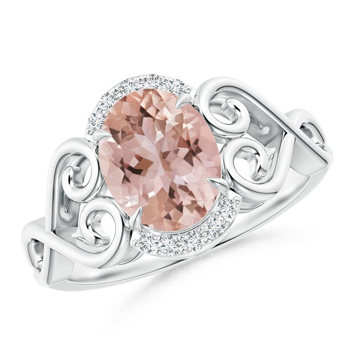 AAA - Morganite / 1.73 CT / 14 KT White Gold