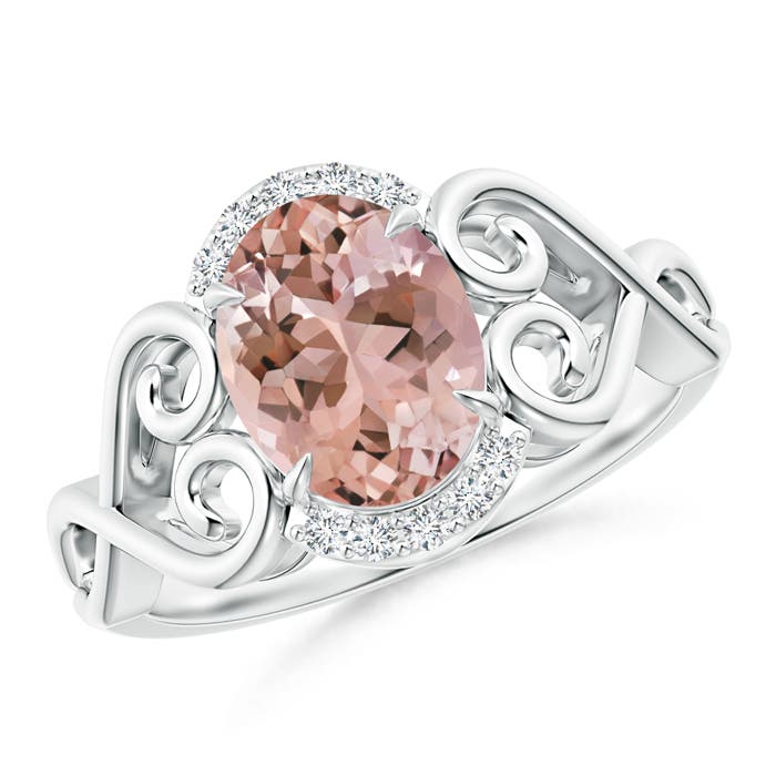 AAAA - Morganite / 1.73 CT / 14 KT White Gold