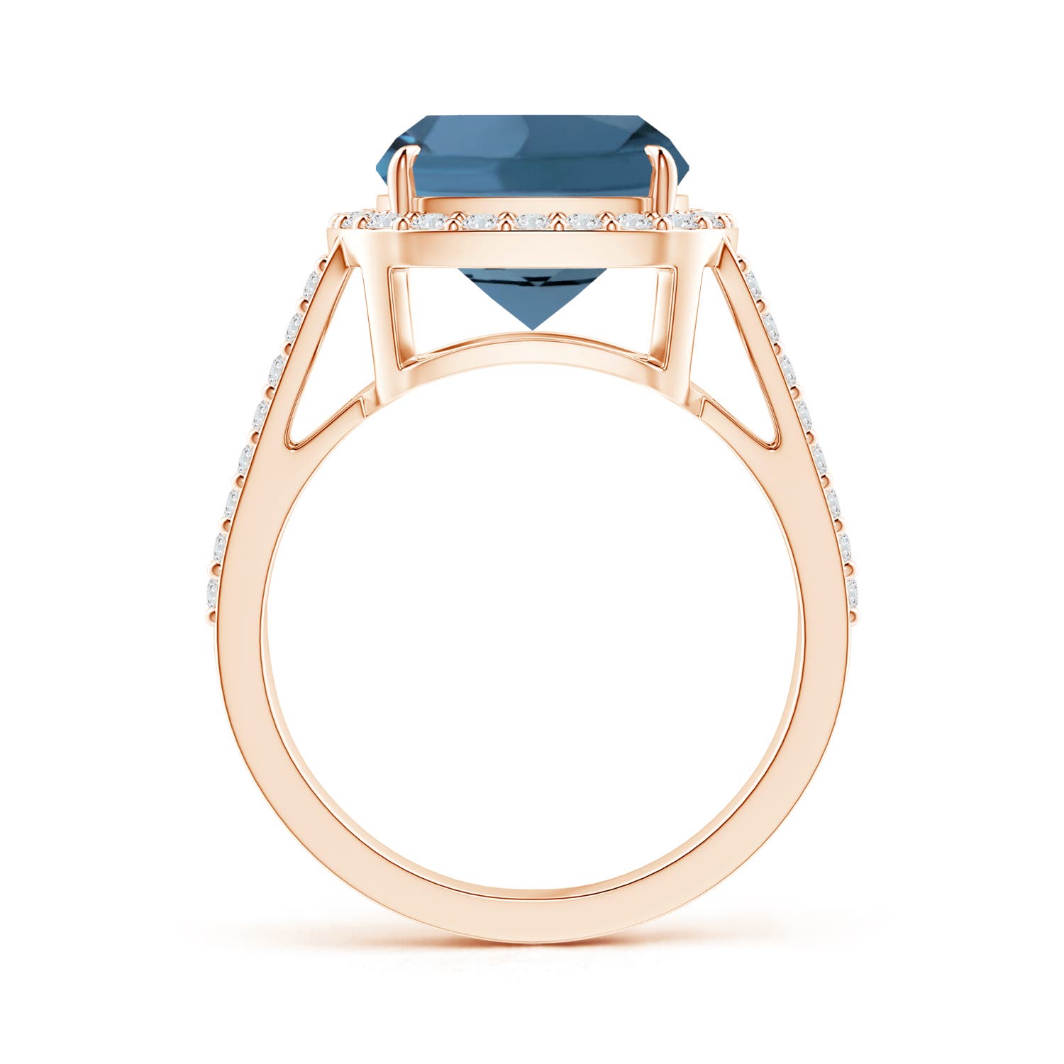 A - London Blue Topaz / 5.82 CT / 14 KT Rose Gold