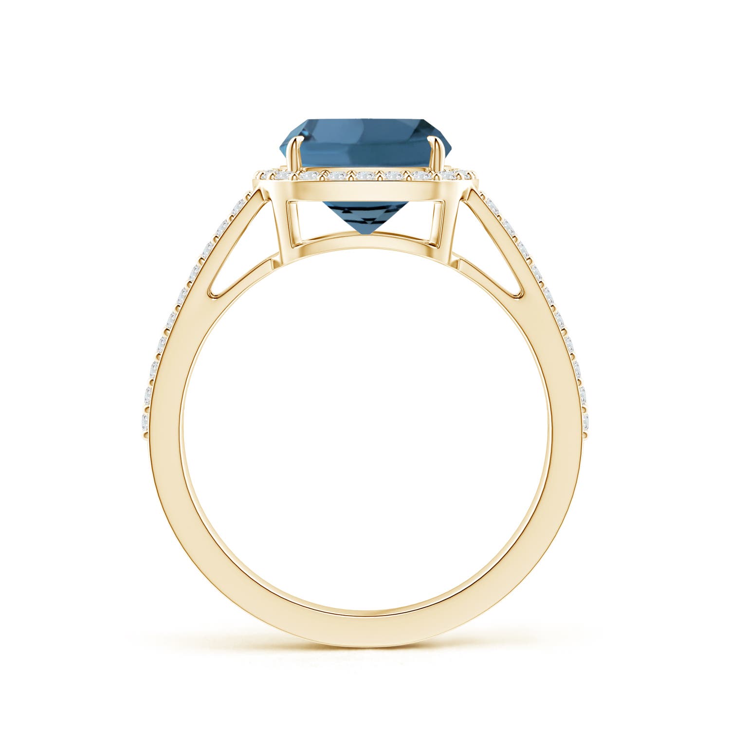 A - London Blue Topaz / 2.88 CT / 14 KT Yellow Gold