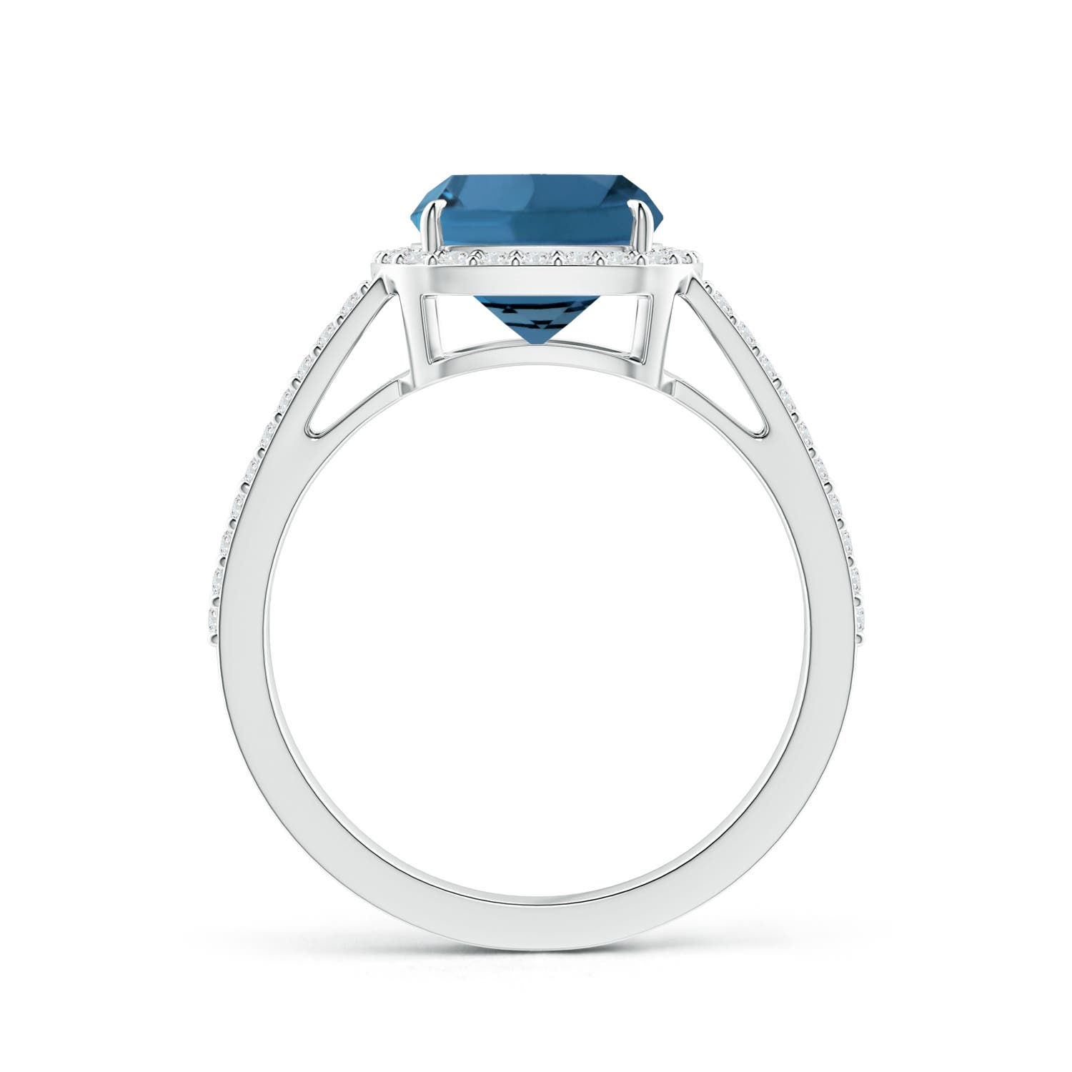 AA - London Blue Topaz / 2.88 CT / 14 KT White Gold