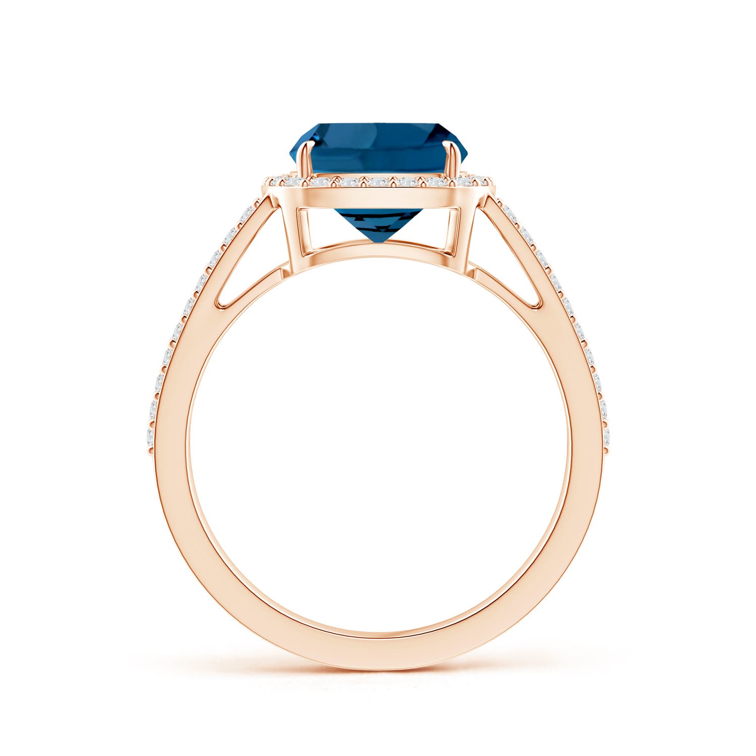 AAA - London Blue Topaz / 2.88 CT / 14 KT Rose Gold