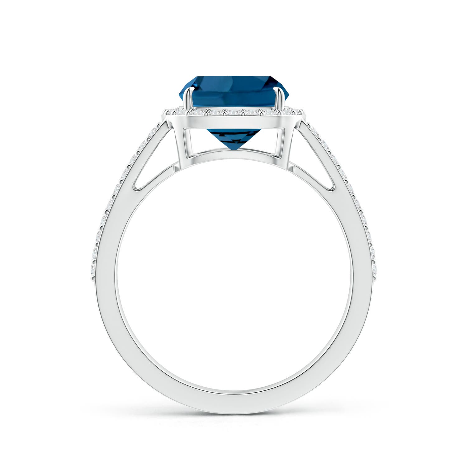 AAA - London Blue Topaz / 2.88 CT / 14 KT White Gold