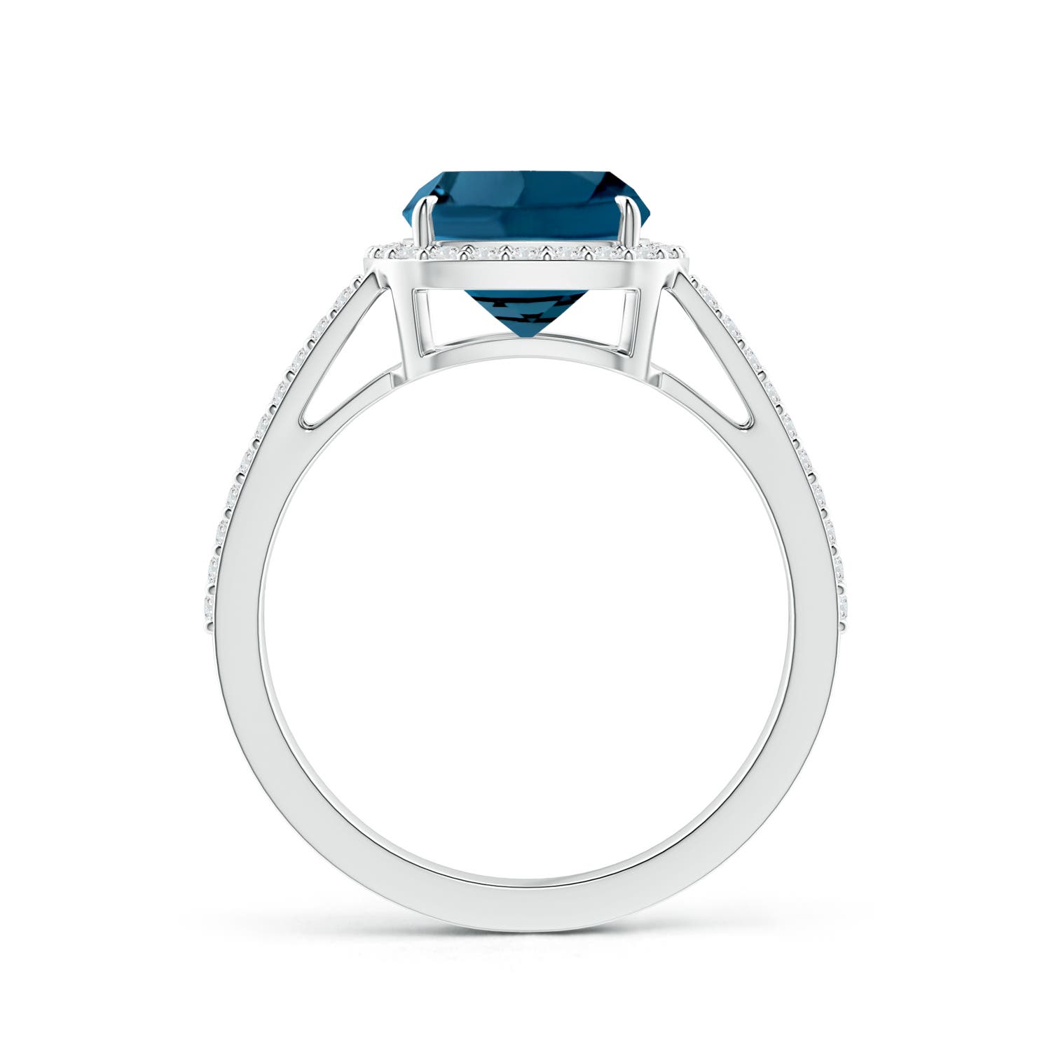 AAAA - London Blue Topaz / 2.88 CT / 14 KT White Gold