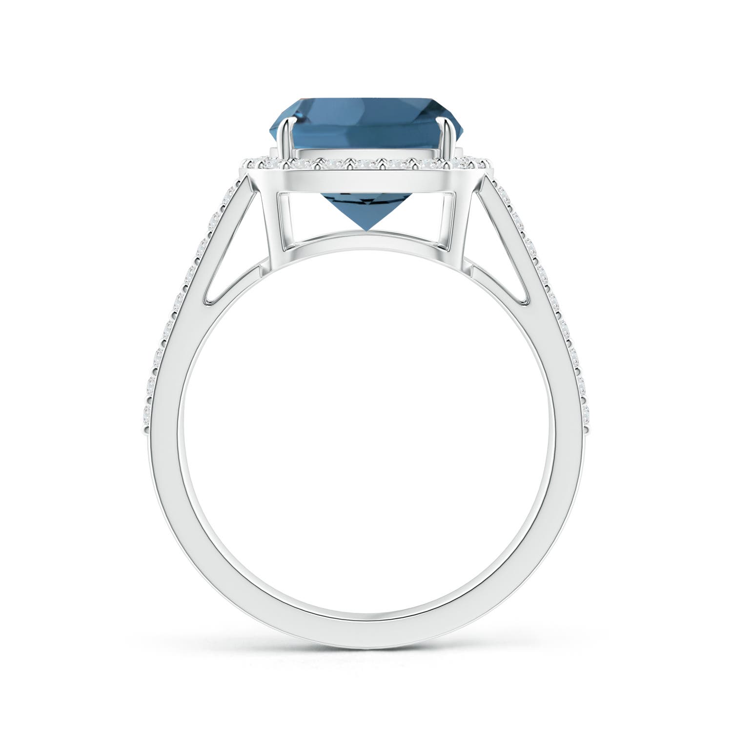 A - London Blue Topaz / 3.78 CT / 14 KT White Gold