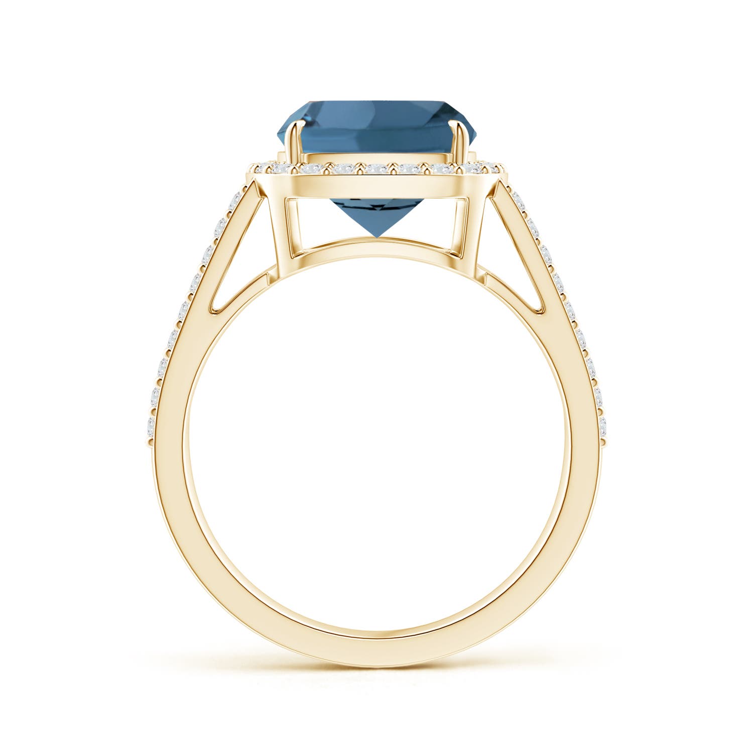 A - London Blue Topaz / 3.78 CT / 14 KT Yellow Gold