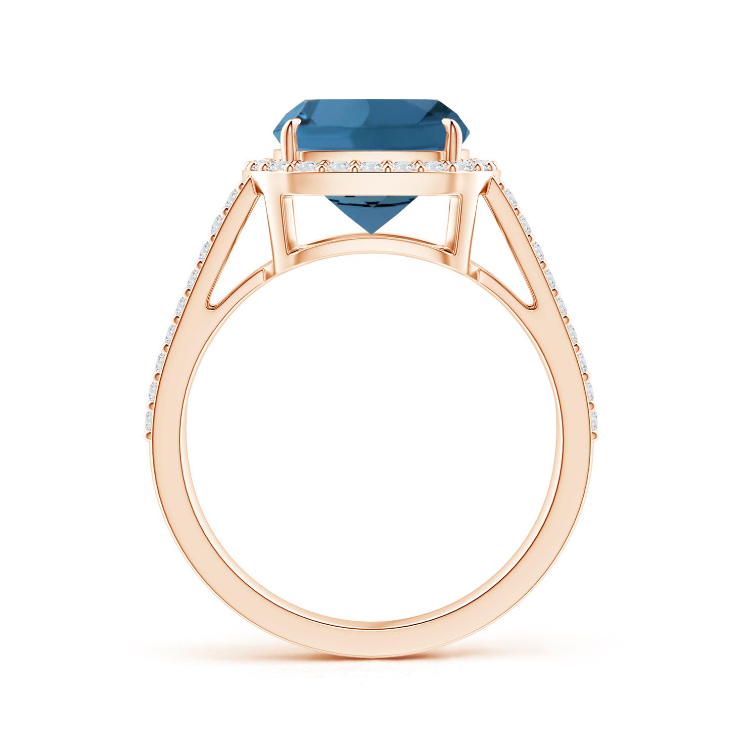 AA - London Blue Topaz / 3.78 CT / 14 KT Rose Gold