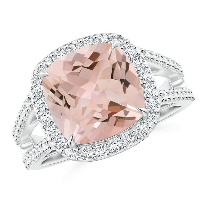 AA - Morganite / 4.37 CT / 14 KT White Gold