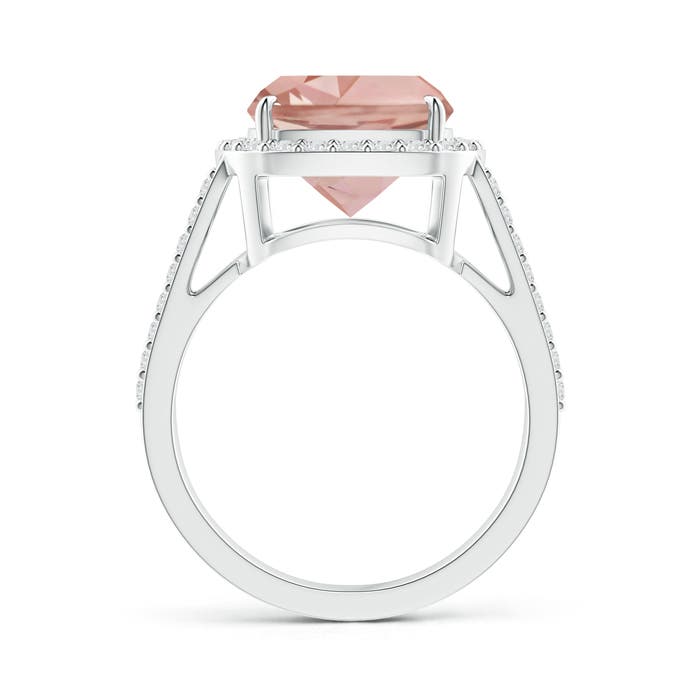 AAAA - Morganite / 4.37 CT / 14 KT White Gold