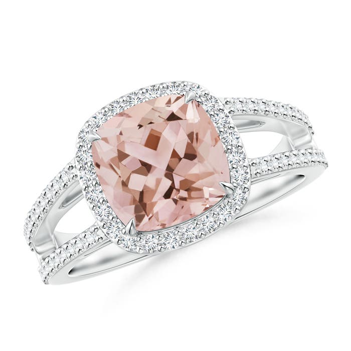 AAA - Morganite / 2.18 CT / 14 KT White Gold