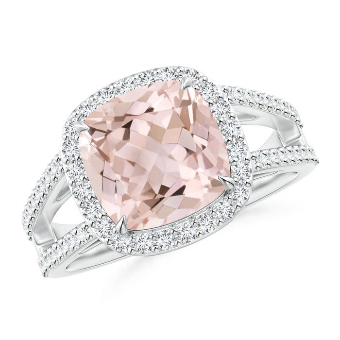 A - Morganite / 3.18 CT / 14 KT White Gold