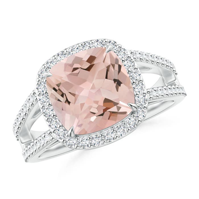 AA - Morganite / 3.18 CT / 14 KT White Gold