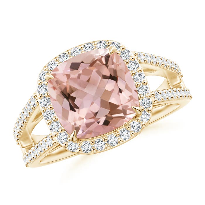 AAAA - Morganite / 3.18 CT / 14 KT Yellow Gold