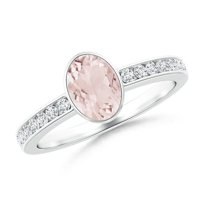 A - Morganite / 0.9 CT / 14 KT White Gold