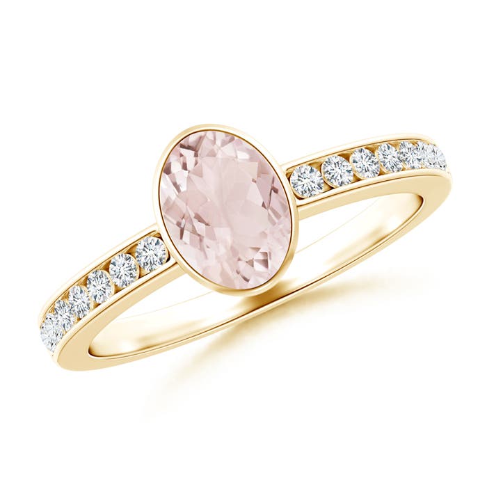 A - Morganite / 0.9 CT / 14 KT Yellow Gold