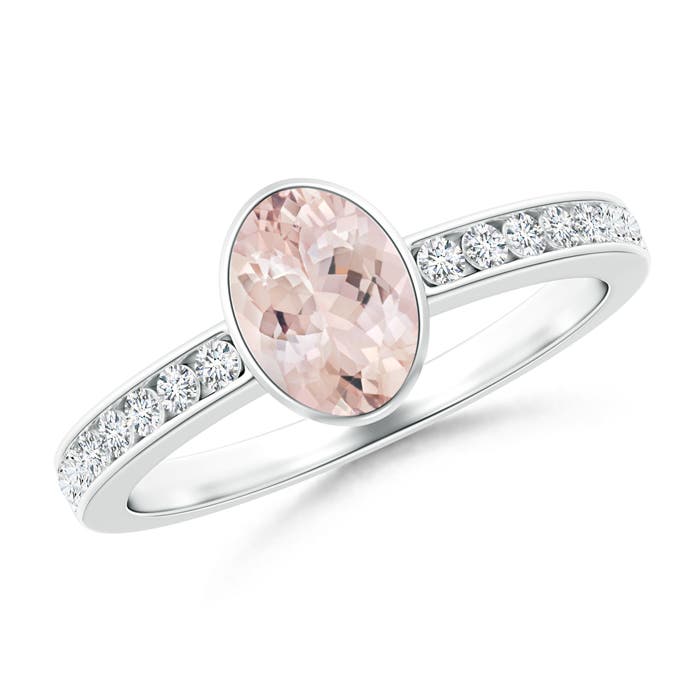 AA - Morganite / 0.9 CT / 14 KT White Gold