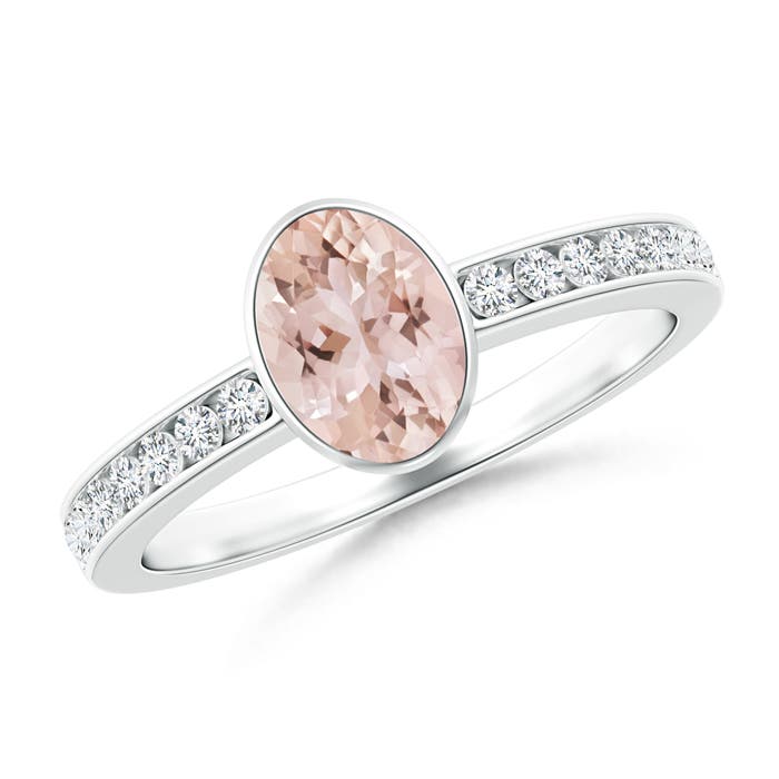 AAA - Morganite / 0.9 CT / 14 KT White Gold