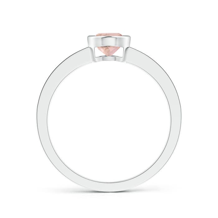 AAAA - Morganite / 0.9 CT / 14 KT White Gold