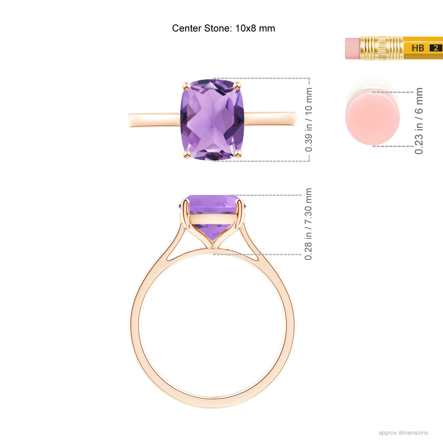 A - Amethyst / 2.7 CT / 14 KT Rose Gold