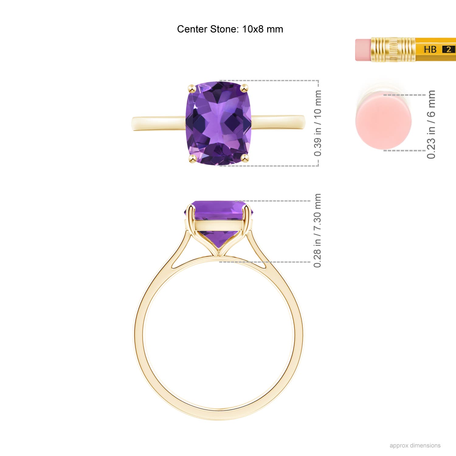 AAA - Amethyst / 2.7 CT / 14 KT Yellow Gold