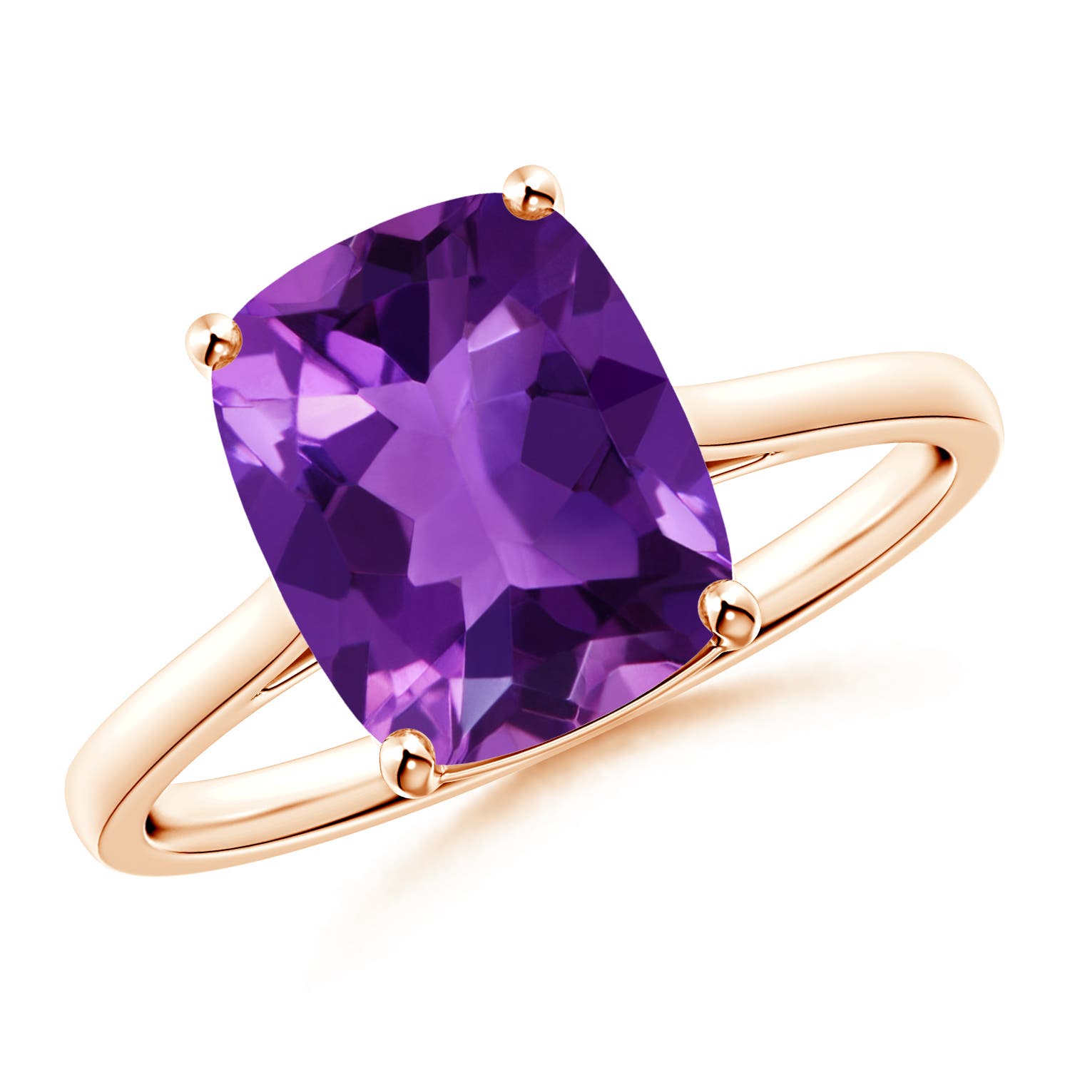 AAAA - Amethyst / 2.7 CT / 14 KT Rose Gold