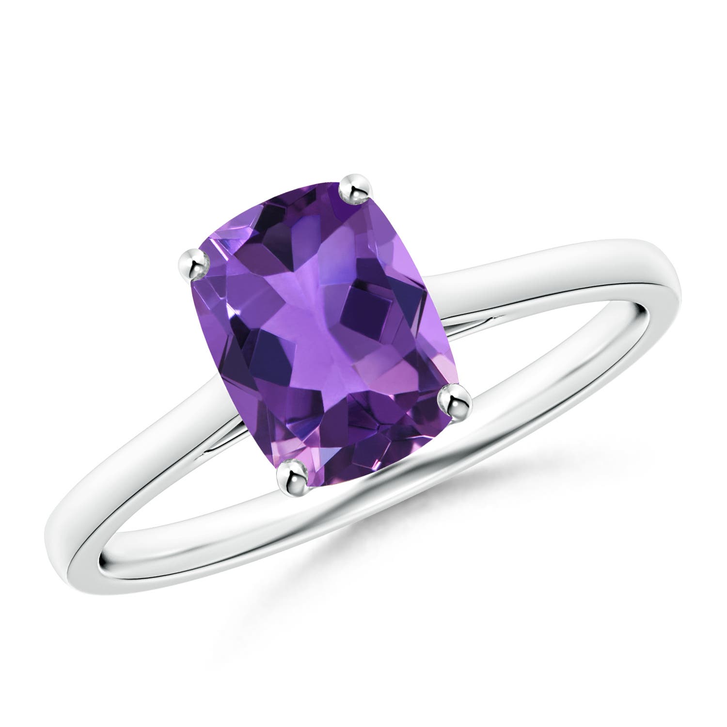 AAA - Amethyst / 1.2 CT / 14 KT White Gold