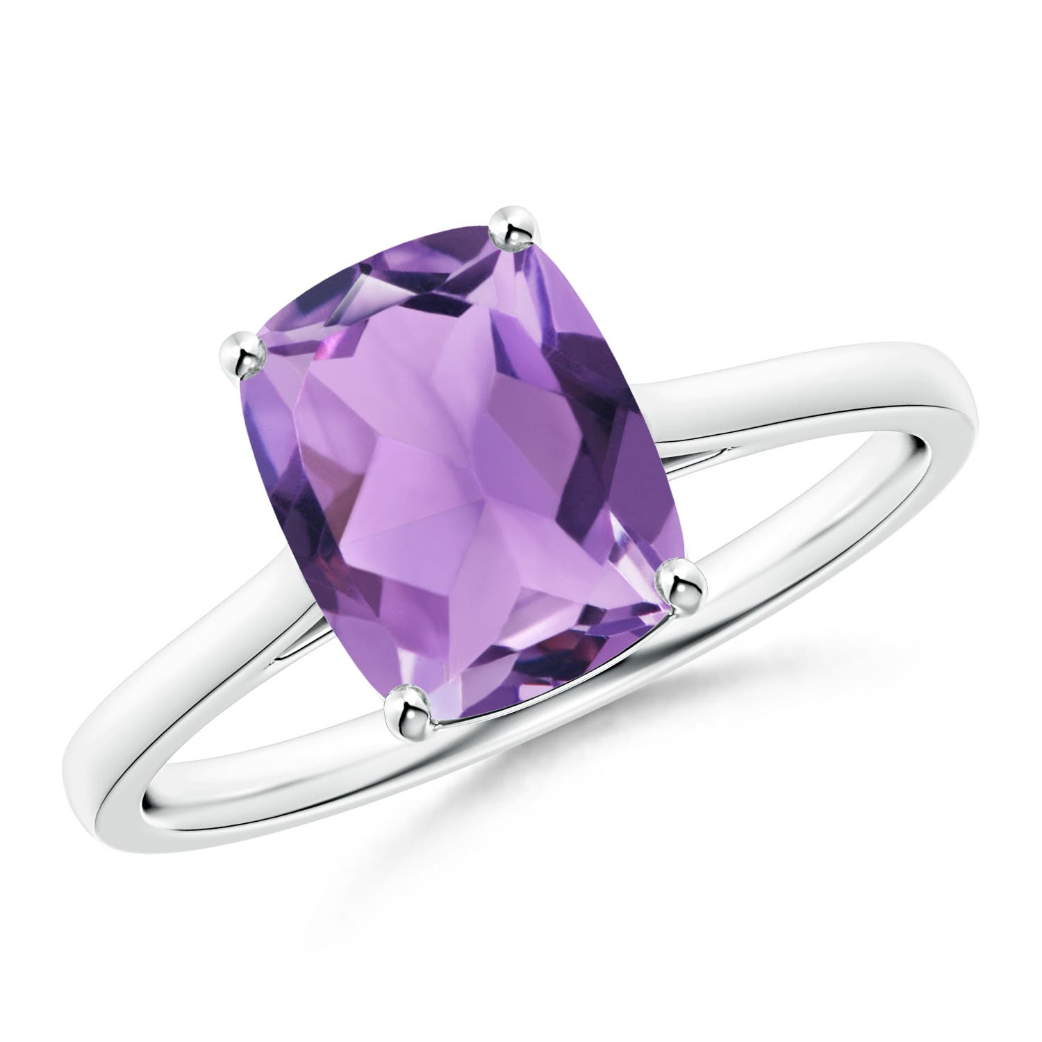 A - Amethyst / 2 CT / 14 KT White Gold